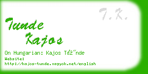 tunde kajos business card